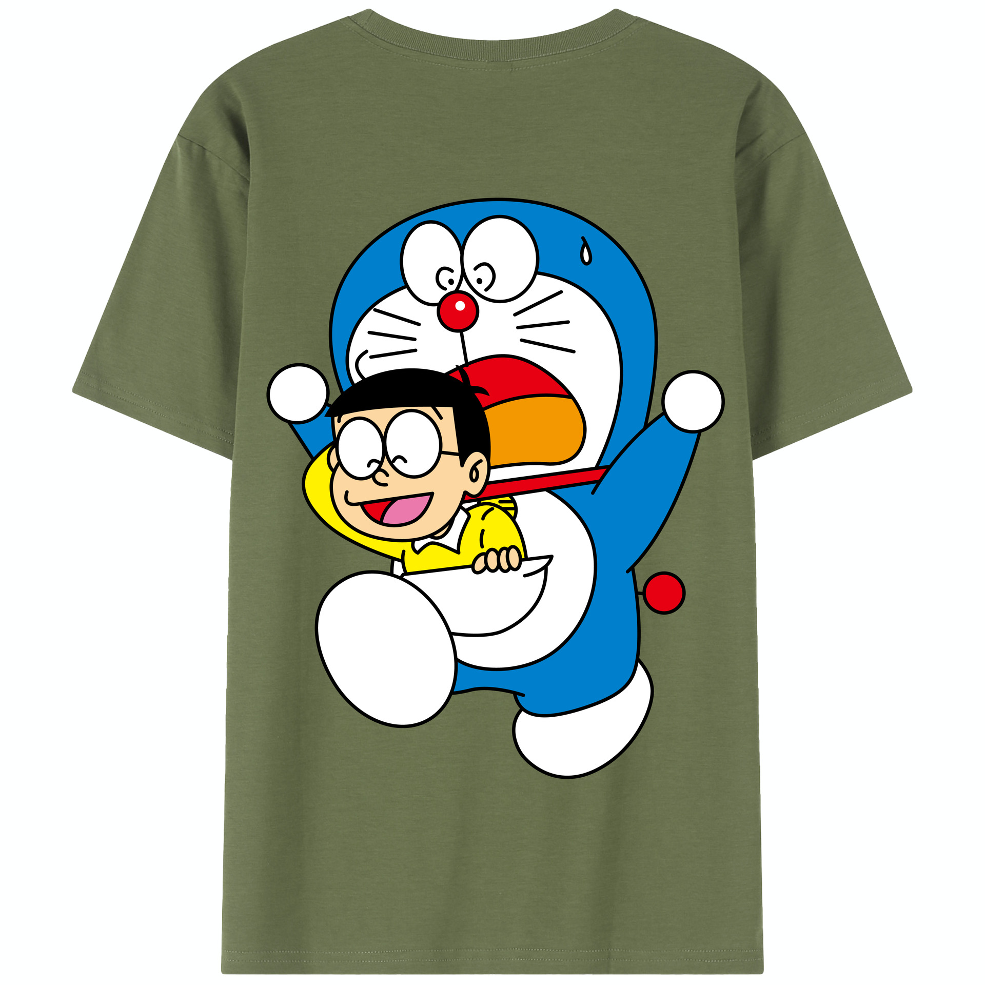 （画像用） ドラえもん Doraemon 綿100％半袖Tシャツ（背面プリント）
